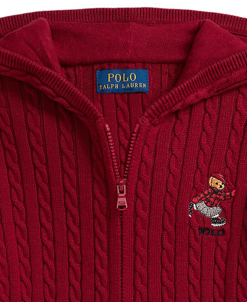 Polo Ralph Lauren Girls 2T-6X Full Zip Sweater