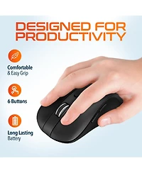 Delton S8 Optical Wireless Mouse, 6 Buttons, 3 Dpi Levels (DMS8-wb)