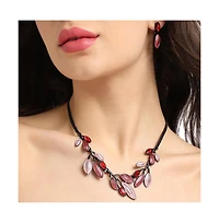 Sohi Stone Leaf Jewellery Set