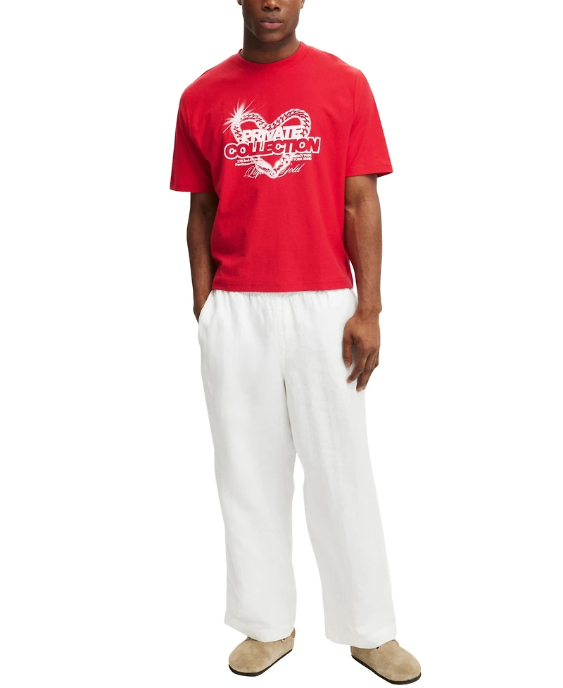 Cotton On Men's Cropped Fit Graphic T-Shirt