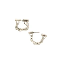 Sohi Women's The Chain Bar Hoop Earrings