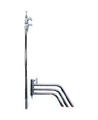Matthews 40" C+ Stand with Turtle Base, Grip Head and Arm, Chrome, 2-Pack, Bundle with Slinger L7 BigBag 2 Durable Case