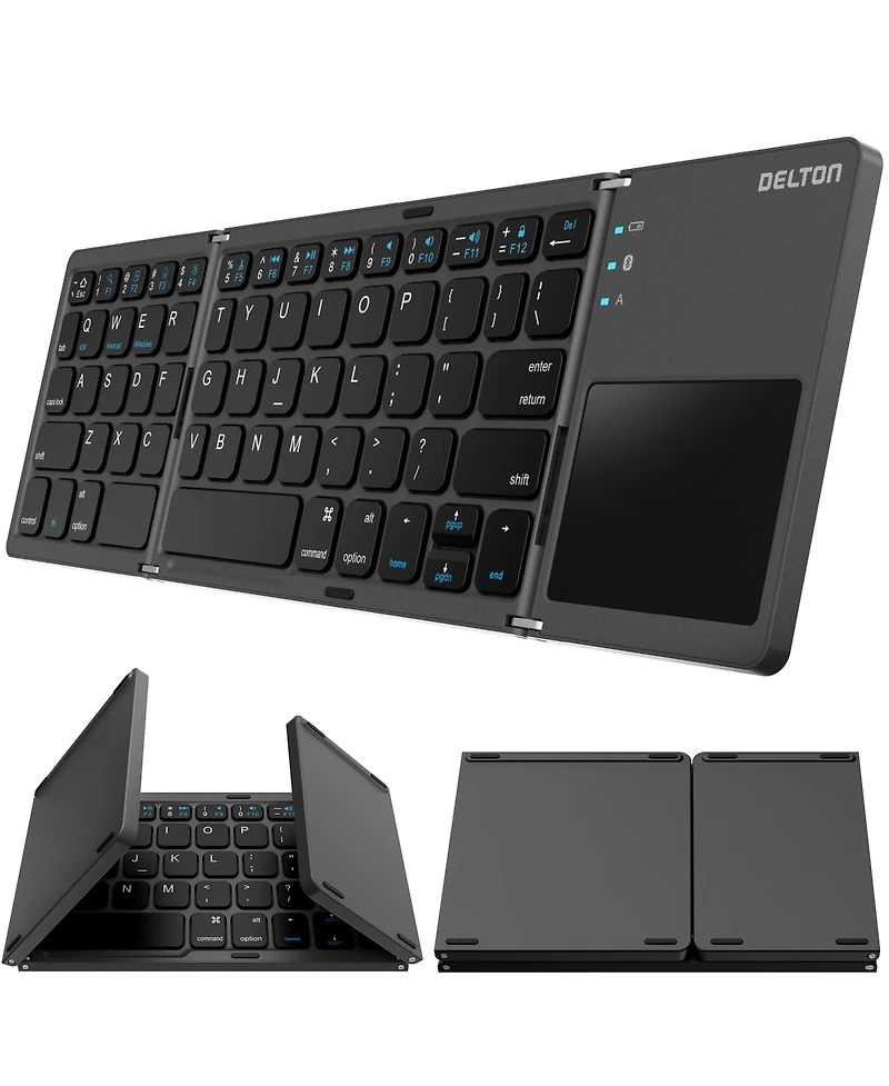 Delton F75 Portable Foldable Bluetooth Keyboard with Sensitive Touchpad (DKBF75)