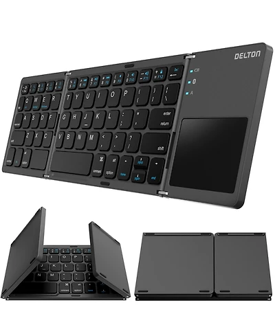 Delton F75 Portable Foldable Bluetooth Keyboard with Sensitive Touchpad (DKBF75)