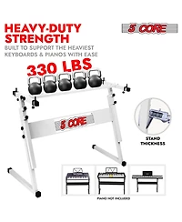 5 Core Keyboard Stand Z Style Height Adjustable Sturdy Piano Riser Lift Holder Stands