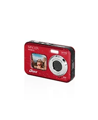 Minolta Minolta Duo MN50WP 48 Mp Af 5K Ultra Hd Waterproof Digital Camera with Dual Front & Rear Lcd, Red