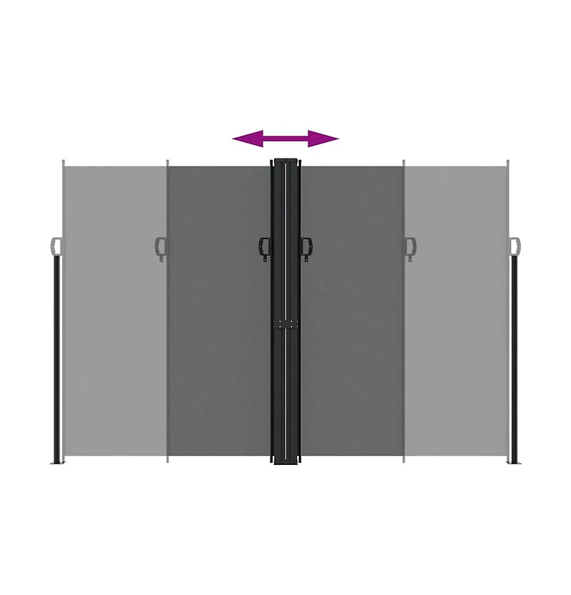 vidaXL Retractable Side Awning Anthracite