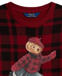Polo Ralph Lauren Girls 7-16 Plaid Long Sleeve Sweatshirt