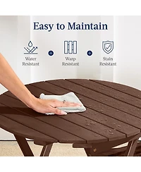 Best Choice Products 3-Piece Acacia Wood Bistro Set, Folding Patio Furniture w/ 2 Chairs