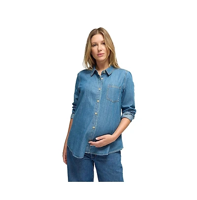 Ingrid + Isabel Denim Button Down Shirt