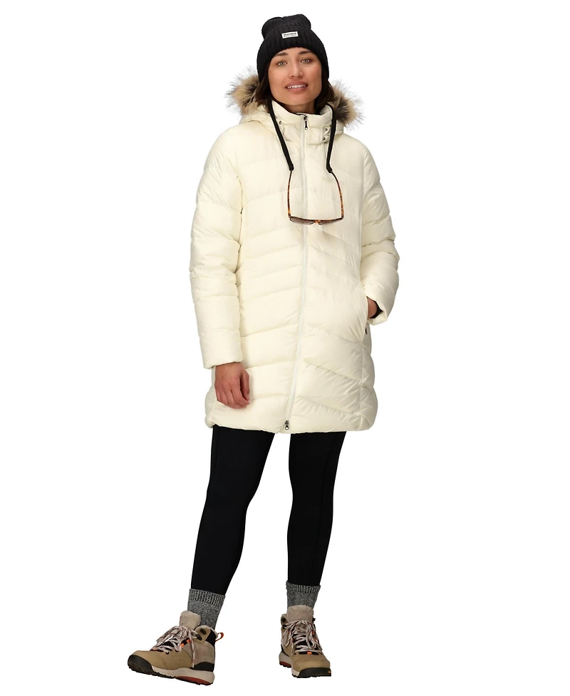 Marmot Women's Montreal Hooded Faux-Fur-Trim Coat