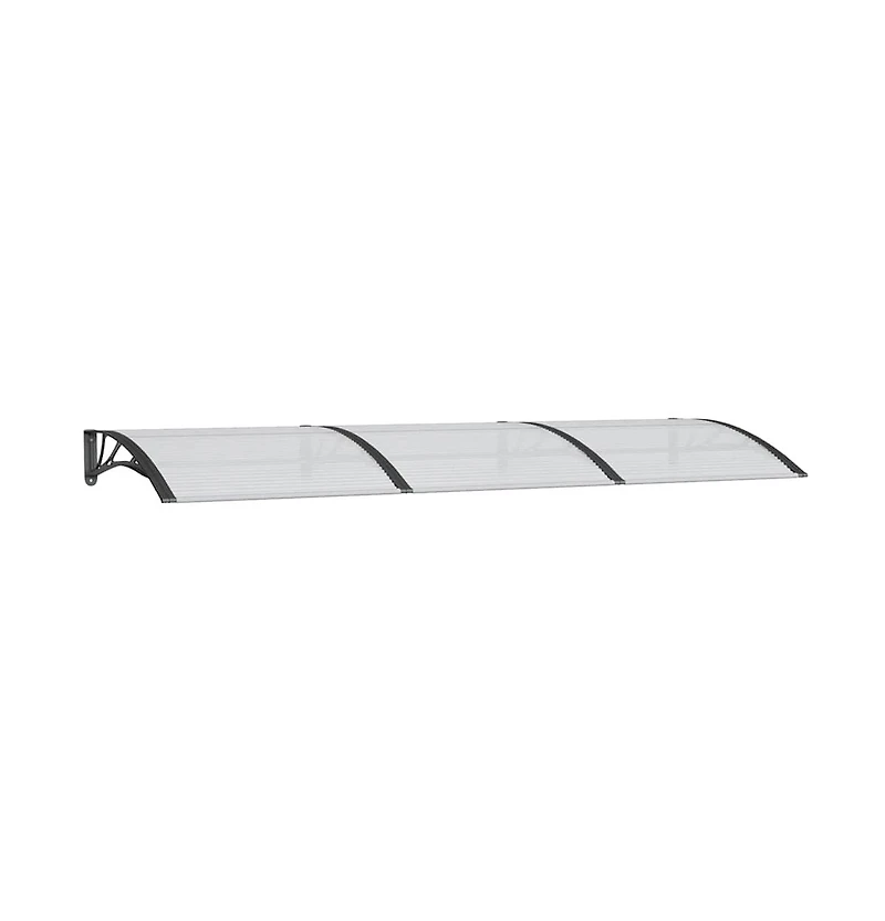 vidaXL Door Canopy Black Pc Large Durable Door Canopy Rectangular