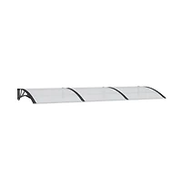 vidaXL Door Canopy Black Pc Large Durable Door Canopy Rectangular