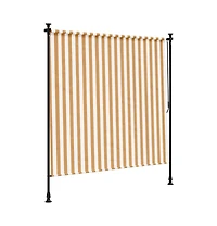 vidaXL Outdoor Roller Blind Orange and White