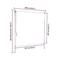 vidaXL Outdoor Roller Blind Yellow and White, Anthracite