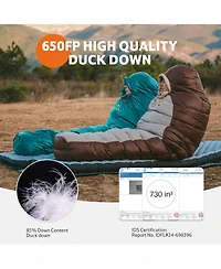 Naturehike 0 Degree Down Mummy Sleeping Bag for Adults,650FP Cold Weather Backpacking Sleeping Bag with Rds Down,29.3 Sleeping Bags for Camping