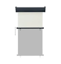 vidaXL Balcony Side Awning Cream Steel, Aluminum, 100% Polyester