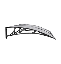 vidaXL Door Canopy Black Polycarbonate, Abs, Aluminum 59.1 x 39.4 in