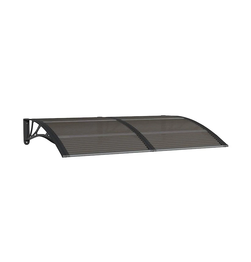vidaXL Door Canopy Black Polycarbonate 59.1 x 39.4 in Durable Awning