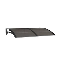 vidaXL Door Canopy Black Polycarbonate 59.1 x 39.4 in Durable Awning