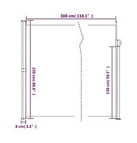vidaXL Retractable Side Awning Anthracite