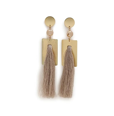 Sohi Women's Multicolour Tassel Drop Earrings