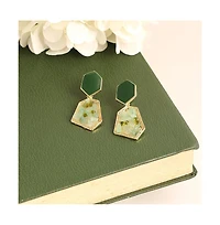Sohi Women's Textured Drop Earrings