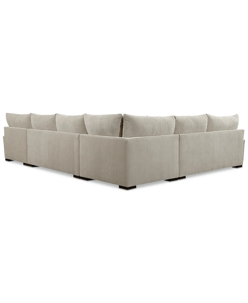 Closeout! Rhyder 5-Pc. Fabric Sectional Sofa with Apartment Sofa, Created for Macy's
