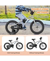 16-Inch Kids Bike Bicycle for Boys Girls 4-7 Adjustable with High Carbon Steel Frame-16 inches