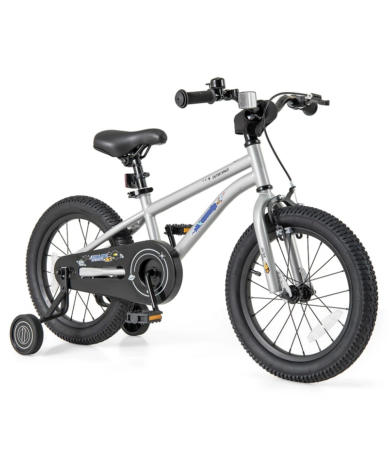 16-Inch Kids Bike Bicycle for Boys Girls 4-7 Adjustable with High Carbon Steel Frame-16 inches