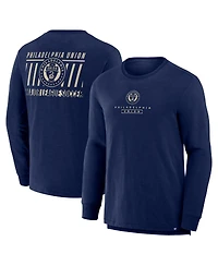 Fanatics Men's Navy Philadelphia Union Lob Attempt Stadium Slub Long Sleeve T-Shirt
