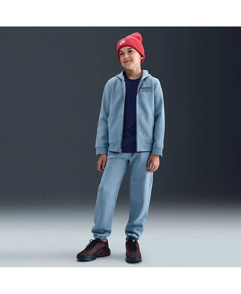 Nike Big Boys and Girls Heather Blue Paris Saint-Germain Club Full-Zip Jacket