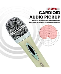 5 Core Xlr Microphone Dynamic Mic Karaoke Singing Studio Mics Handheld Microfono - Pm 286 Wh
