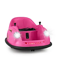 12V Electric Kids Ride on Bumper Car Battery Powered Bumping Car with Remote Control-Pink