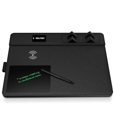 Delton D101 Wireless Charging Mouse Pad with Foldable Phone Stand & Writing Pad (DMP101WC)
