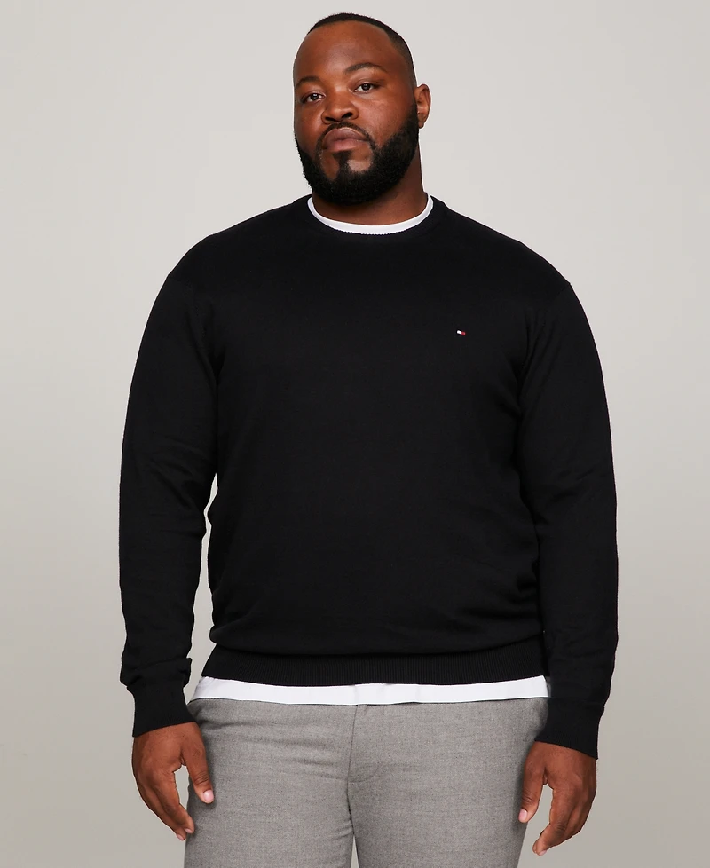 Tommy Hilfiger Men's Big and Tall Crewneck Sweater