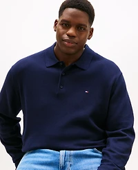 Tommy Hilfiger Men's Big and Tall Long Sleeve Polo Sweater