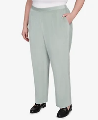 Alfred Dunner Plus Stockbridge Pull-On Corduroy Flat Front Average Length Pant
