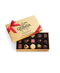 Godiva Assorted Chocolate Gift Box with Red Ribbon, 15 Pieces