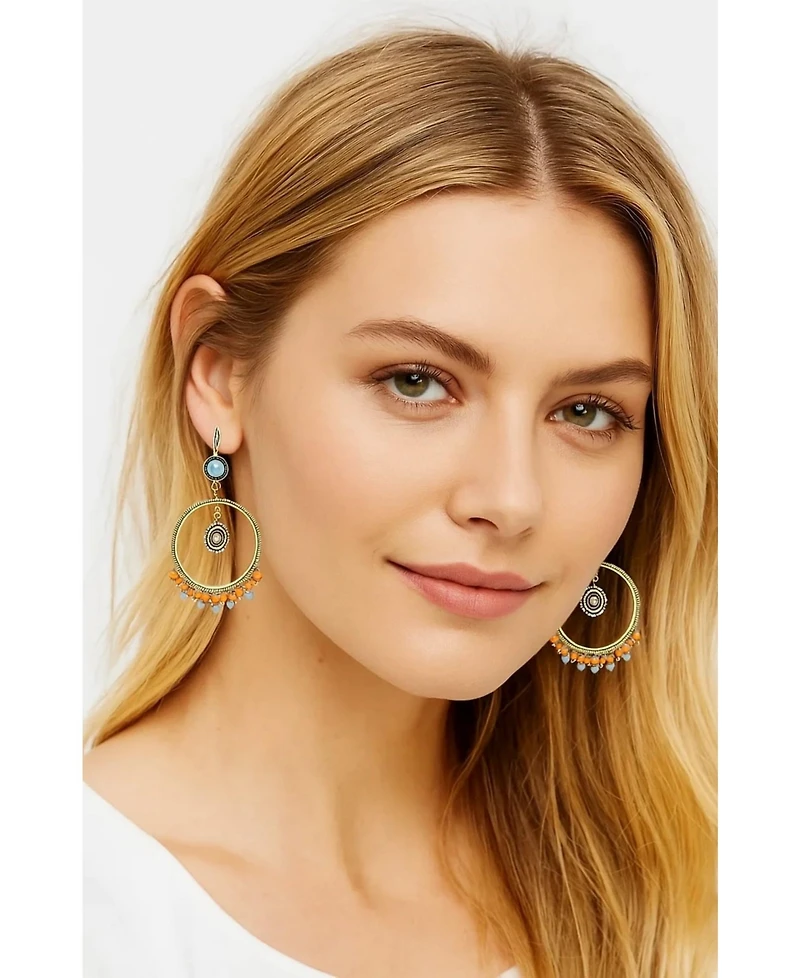 Vintage like Boho Dangle Hoop Earrings