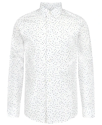 Calvin Klein Husky Boys 8-20 Long Sleeve Dapple Print Dress Shirt