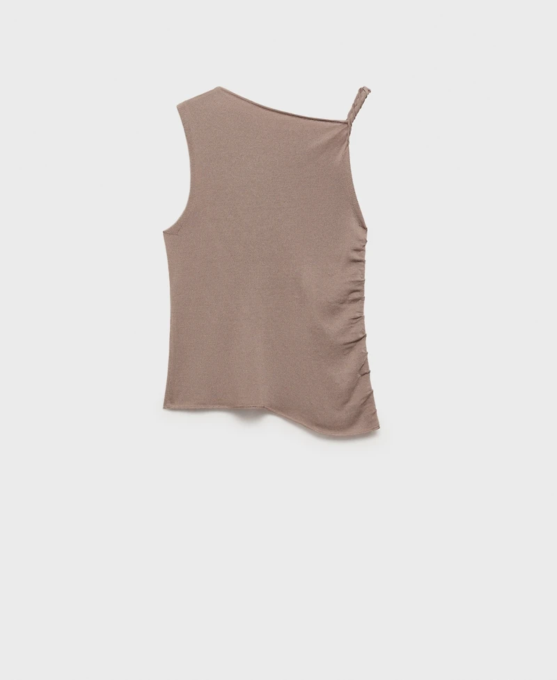 Mango Women's Strappy Asymmetrical Knitted Top