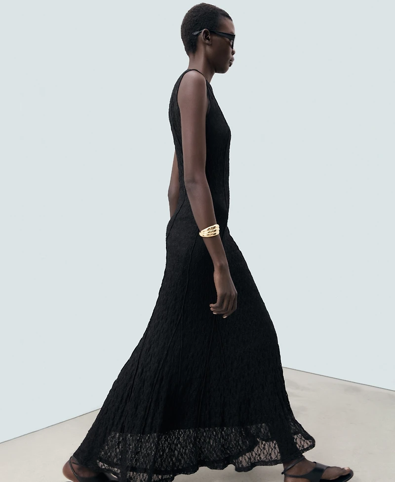 Mango Women's Long Lace Dress