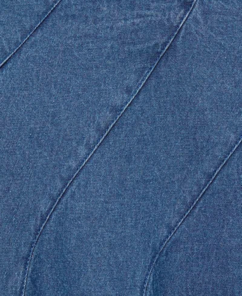 Mango Women's Stitching Detail Denim Midi Skirt