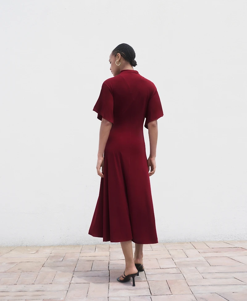 Mango Women's Bell Sleeves A-Line Dress