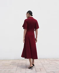 Mango Women's Bell Sleeves A-Line Dress
