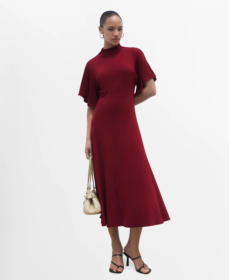 Mango Women's Bell Sleeves A-Line Dress