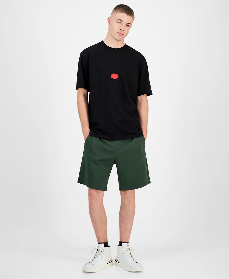 Hugo Boss Men's Divis Relaxed Fit Piece-Dyed Stamp Logo T-Shirt