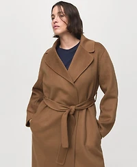 Mango Women's Handmade Belt Wool Coat