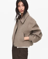 Mango Women's Wool Bomber Jacket
